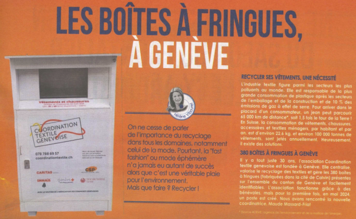 Le Frontalier met en avant la coordination textile genevoise